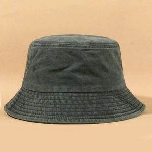 Dark green bucket hat